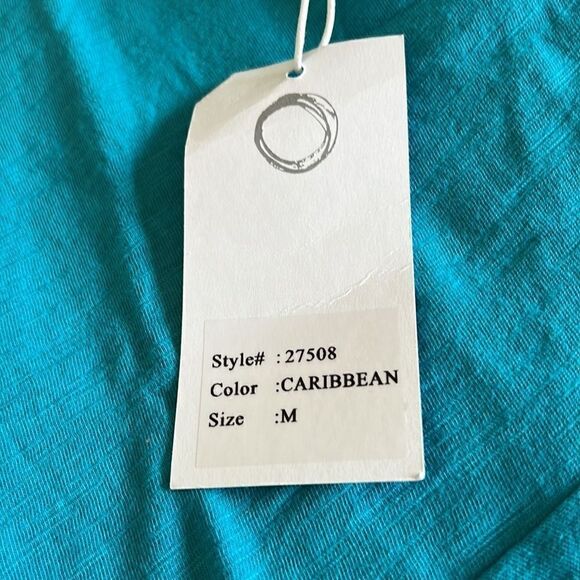 NWT Habitat H27508 Tunic Cotton V Neck Pullover Caribbean Sz M/L - Picture 3 of 5
